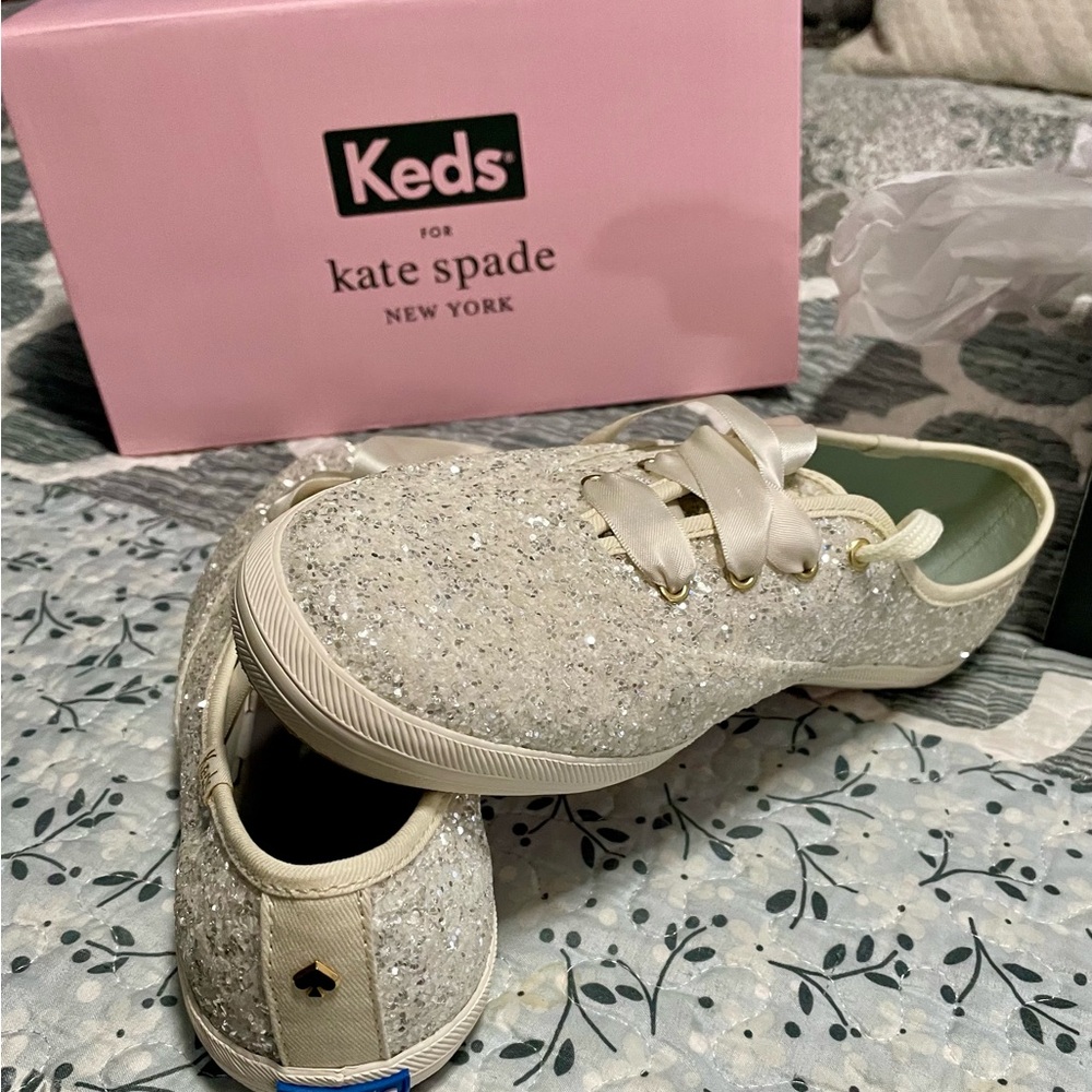 Kate Spade Sparkle & Cream Colored Shoes